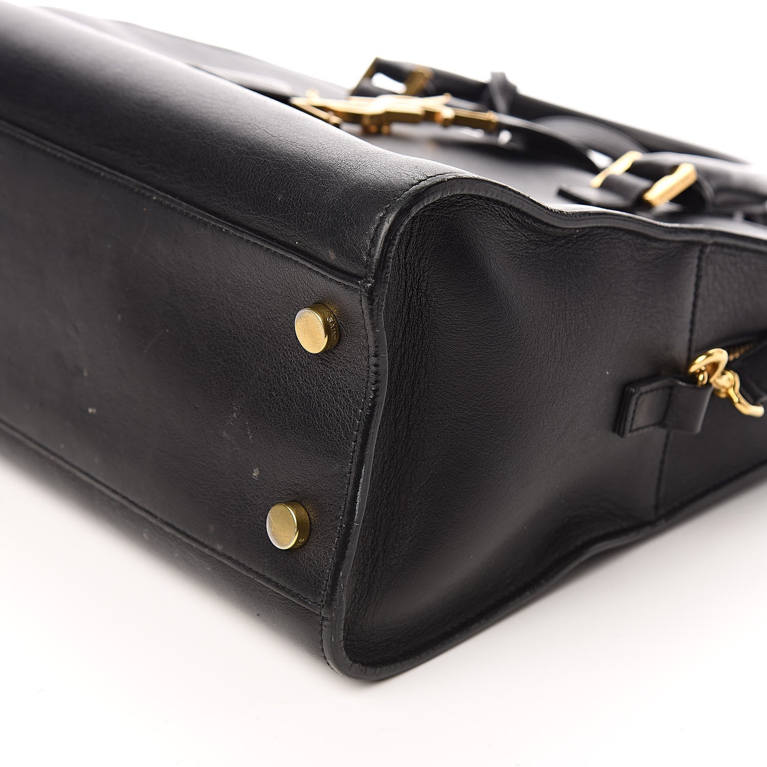 Saint Laurent Smooth Calfskin Small Monogram Cabas Black 12 of 13