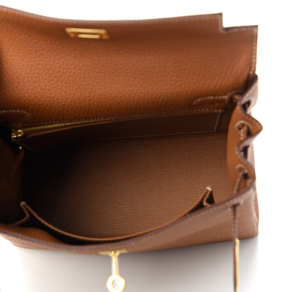 Hermes Togo Kelly Retourne 25 Gold 5 of 11