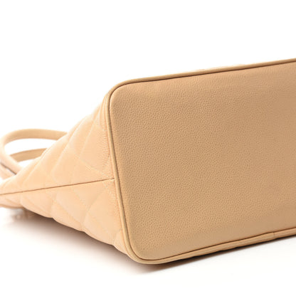 Chanel Caviar Quilted Medallion Tote Beige 6 of 15