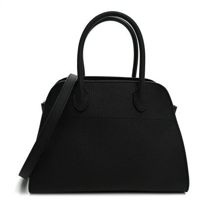 The Row Grained Calfskin Soft Margaux 10 Bag Black 1 of 9