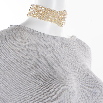 Chanel Bead Pearl CC Choker Necklace Gold 2 of 5