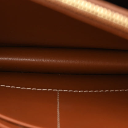 Celine Triomphe Canvas Calfskin Enveloppe Bag Tan 6 of 12