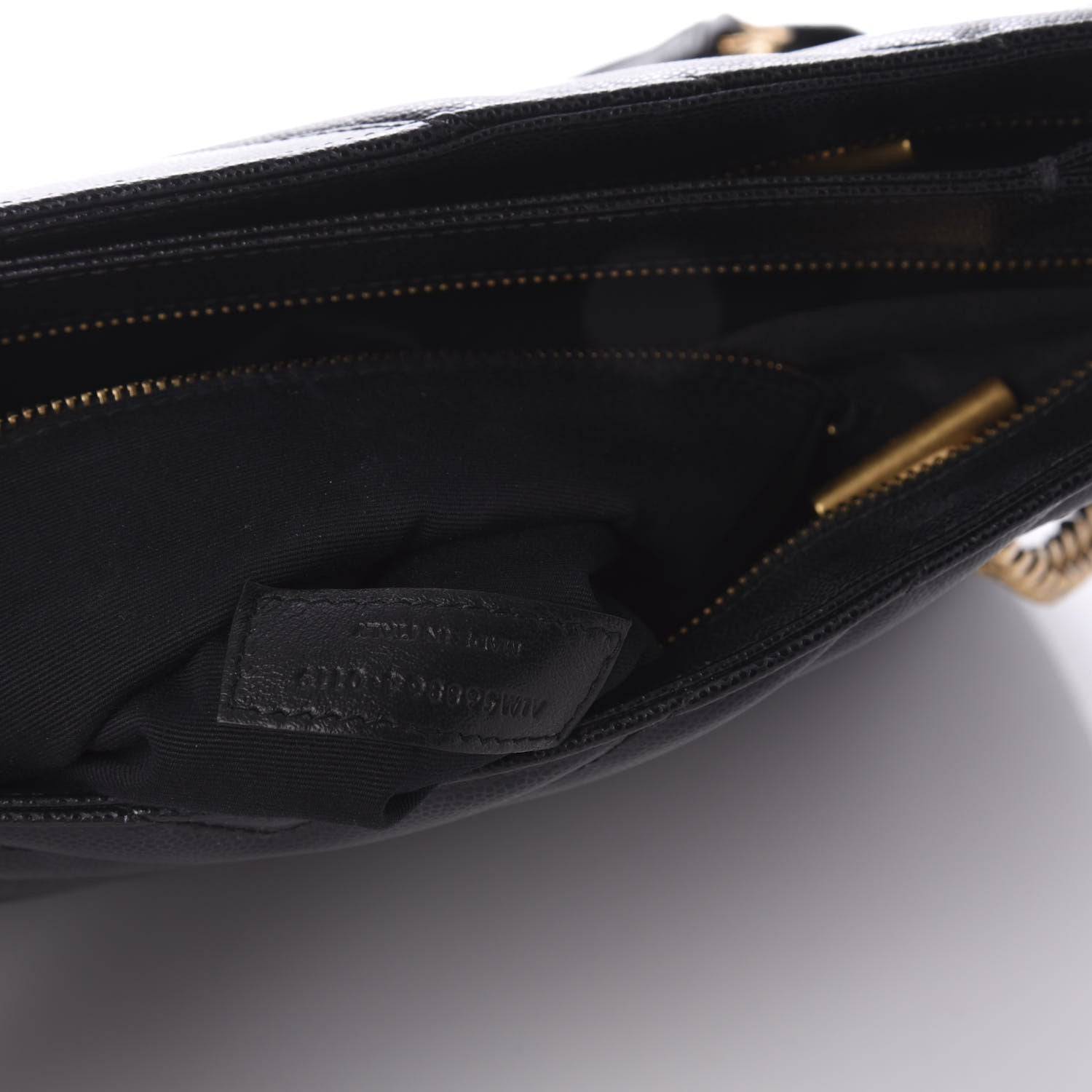 Saint Laurent Grain De Poudre Matelasse Chevron Medium Tribeca Shopping Bag Black 8 of 13