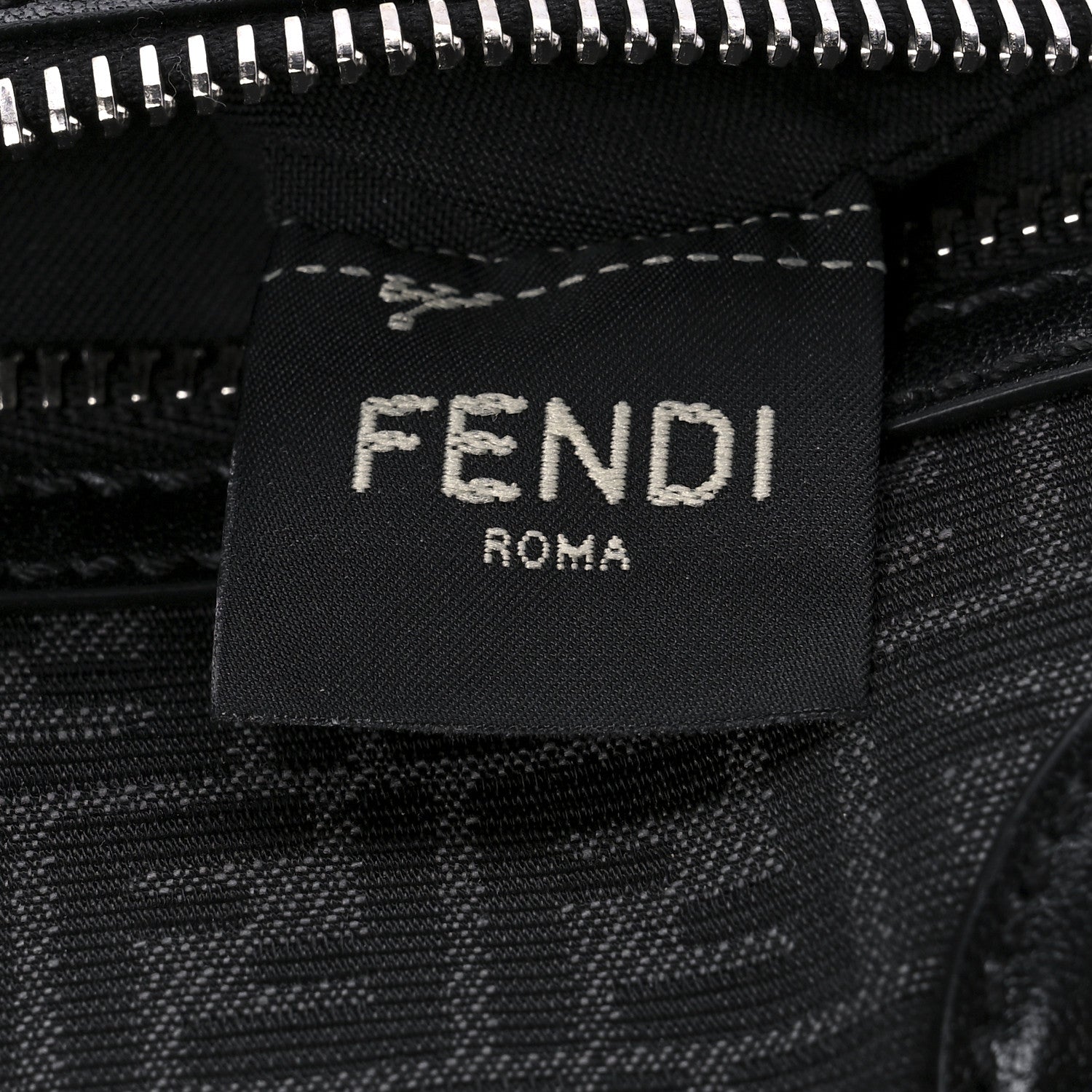 Fendi Recycled Fabric Jacquard Vitello Astro Micro FF Mini Trolley Bag Asfalto Black 8 of 11