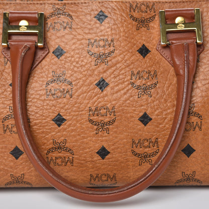 MCM Visetos Essential Boston Bag Cognac 11 of 12