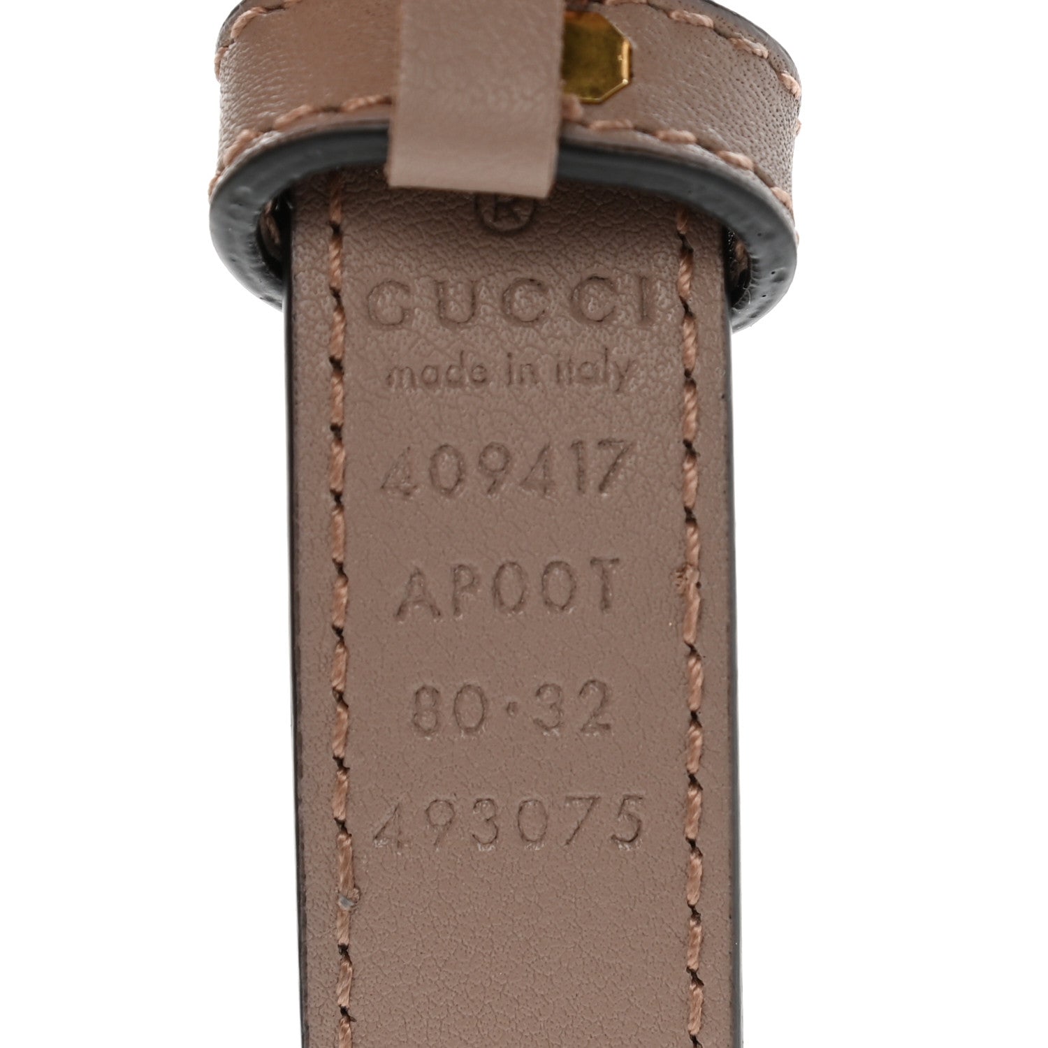 Gucci Calfskin Double G 20mm Belt 80 32 Porcelain Rose 3 of 5