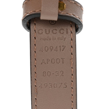 Gucci Calfskin Double G 20mm Belt 80 32 Porcelain Rose 3 of 5