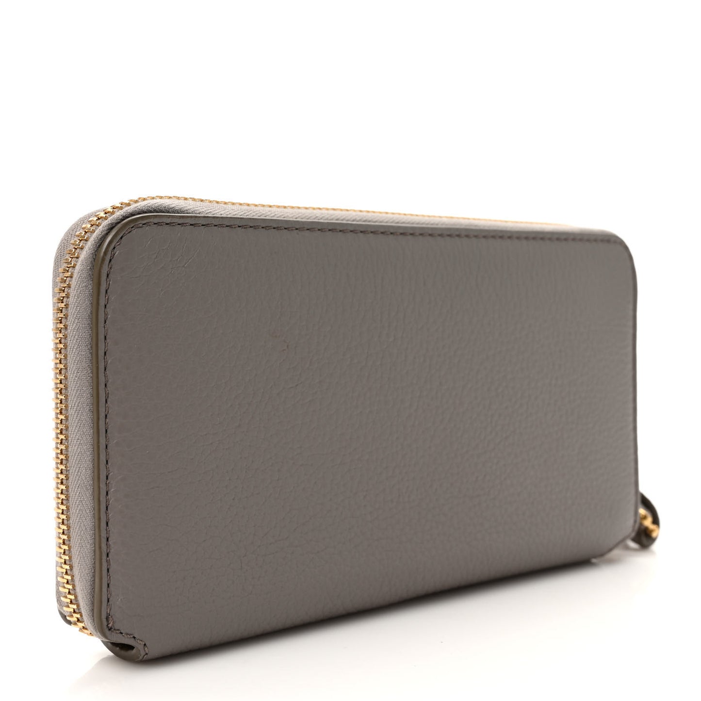 Calfskin Marcie Long Zip Around Wallet Cashmere Grey