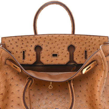 Hermes Ostrich Birkin 35 Gold 15 of 27