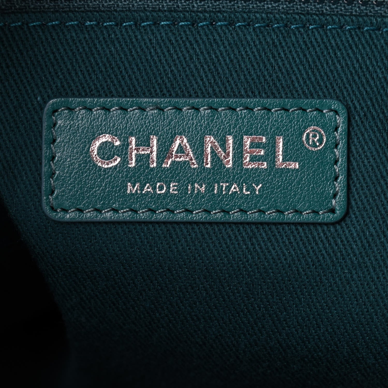 Chanel Lurex Boucle Small Deauville Tote Turquoise 8 of 9
