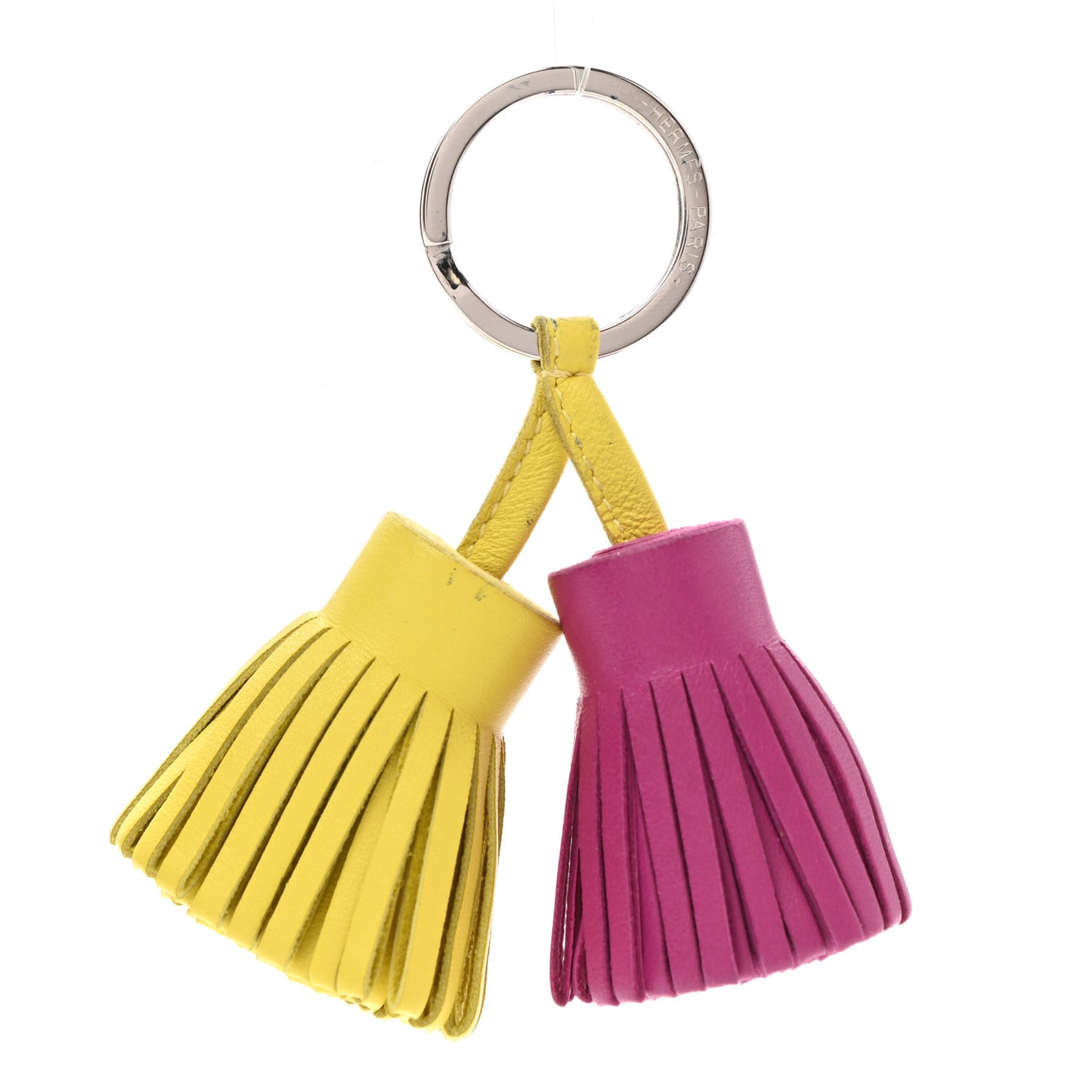 Lambskin Carmen Uno-Dos Key Holder Lime Rose Pourpre