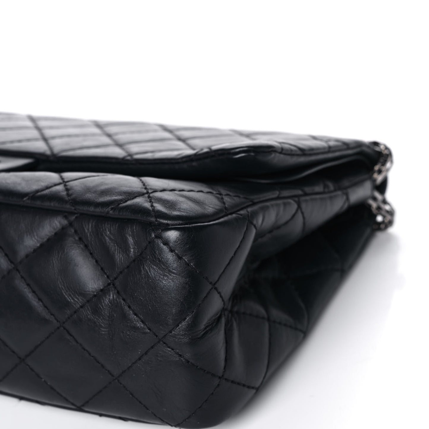 Aged Calfskin Quilted 2.55 Reissue 227 Flap Navy Blue