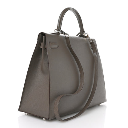 Hermes Epsom Kelly Sellier 35 Etain 4 of 16