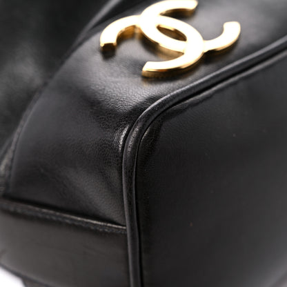 Chanel Lambskin CC Drawstring Shoulder Bag Black 9 of 13