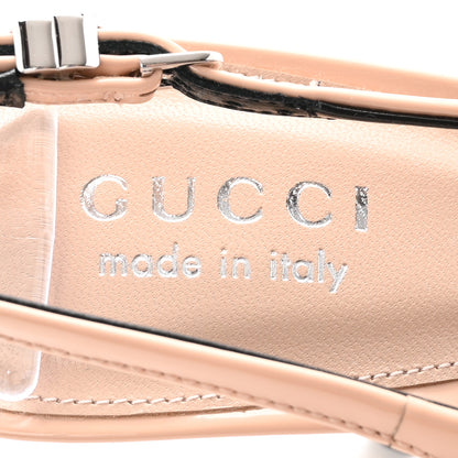 Gucci Vernice Crystal Embellished Guinevere Slingback Pumps 38 Rose Dust 8 of 10