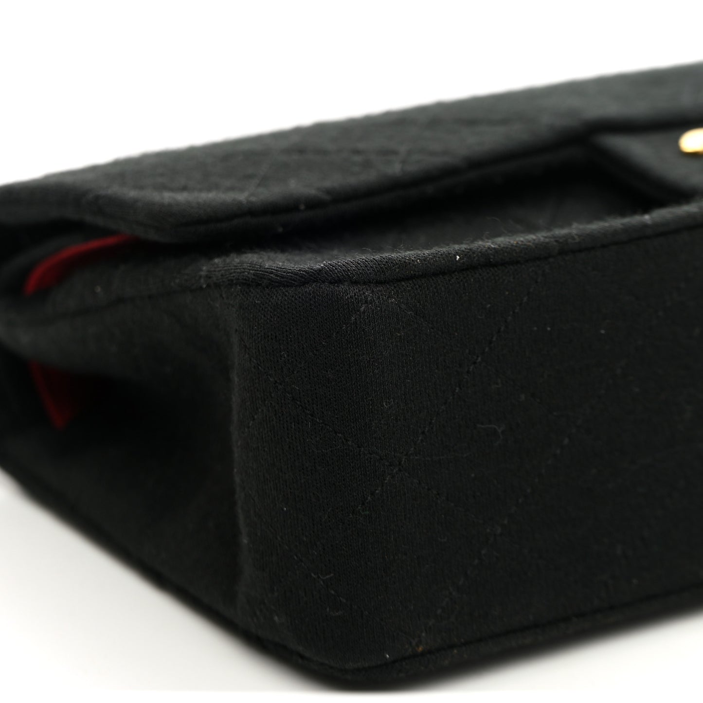 Jersey Quilted Medium Double Flap Black