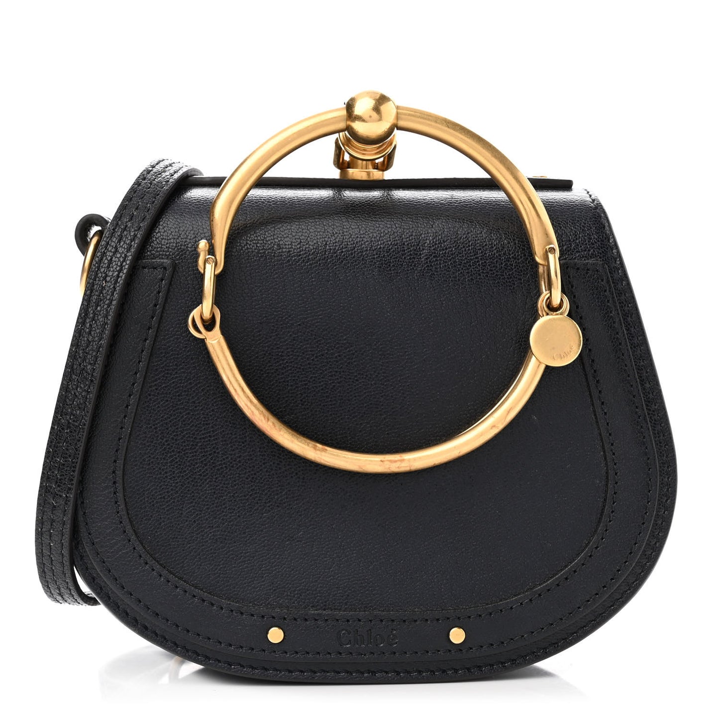 Calfskin Small Nile Bracelet Bag Black