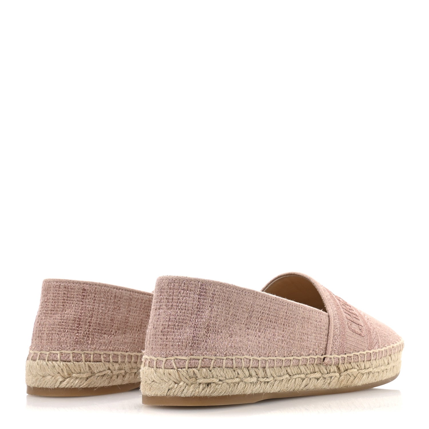 Christian Dior Metallic Cotton Embroidered Granville Espadrille 37 Rose 5 of 8