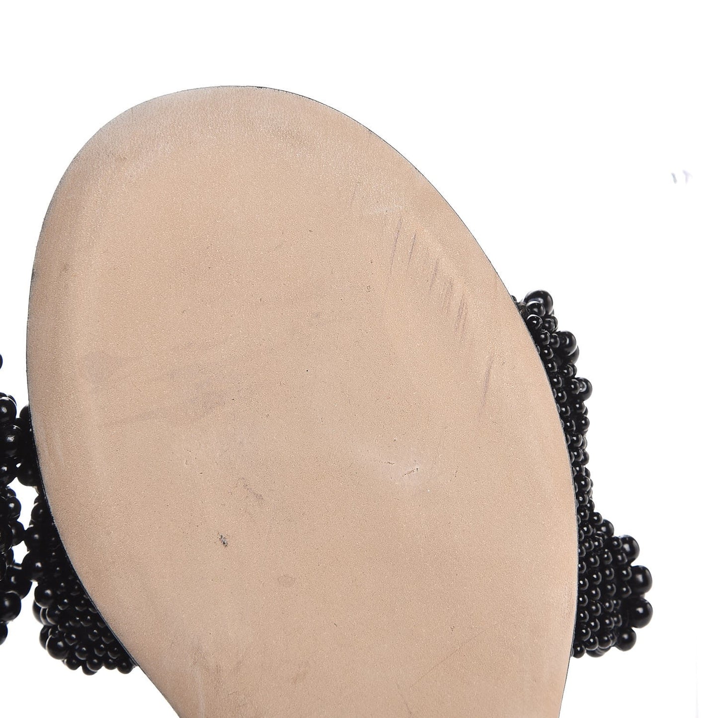 Fantasy Calfskin Pearl Cord CC Mules 40 Black