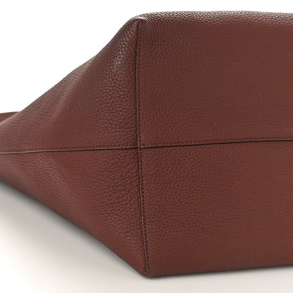 The Row Grained Calfskin Large N/S Park Tote Burnt Red 8 of 9