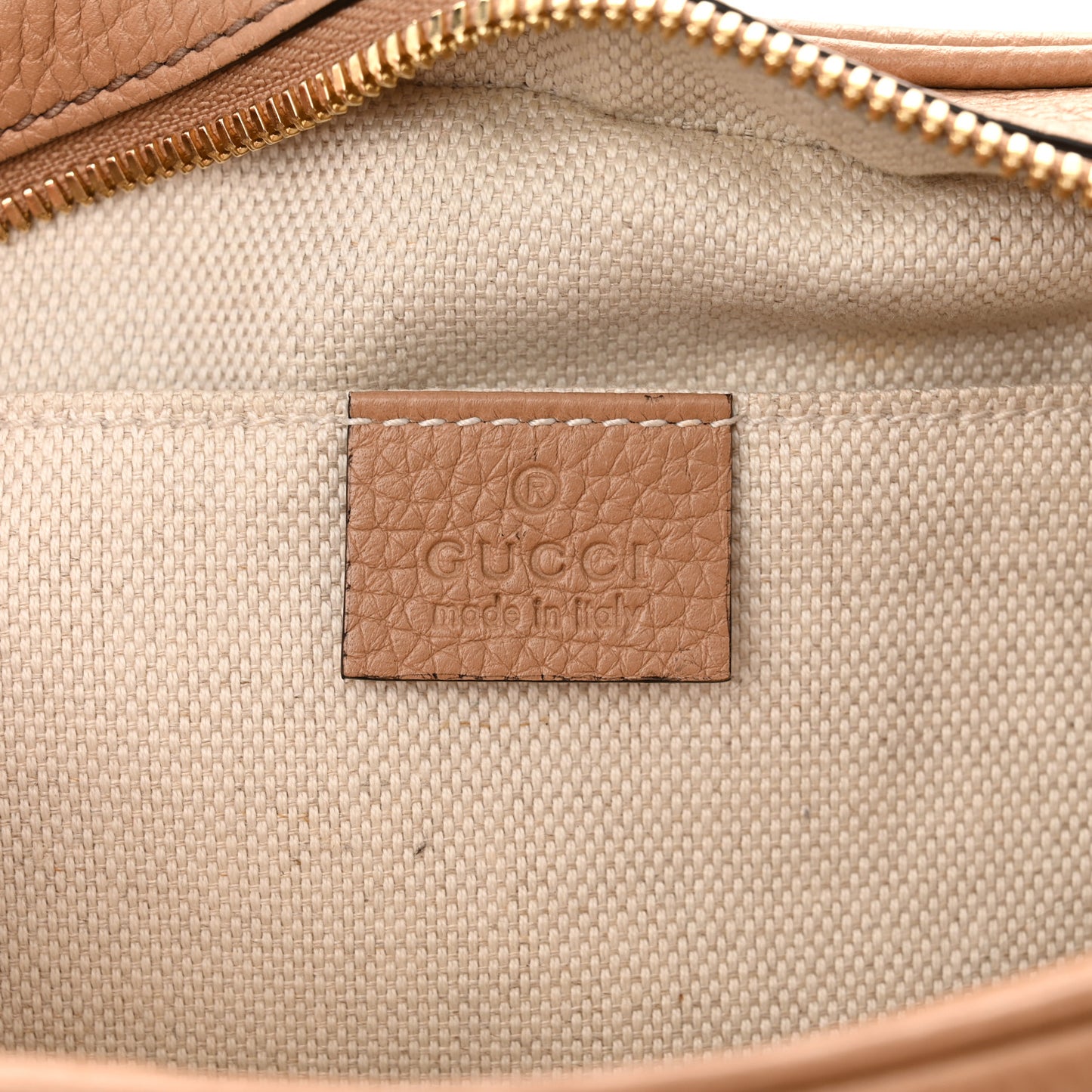 Pebbled Calfskin Small Soho Disco Bag Camelia