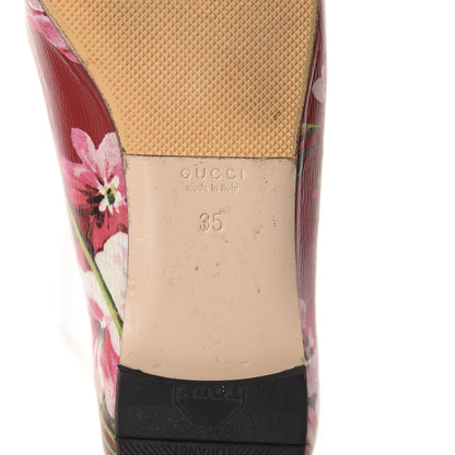 Gucci Calfskin Blooms Print Ballet Flats 35 Romantic Cherry Multicolor 8 of 12