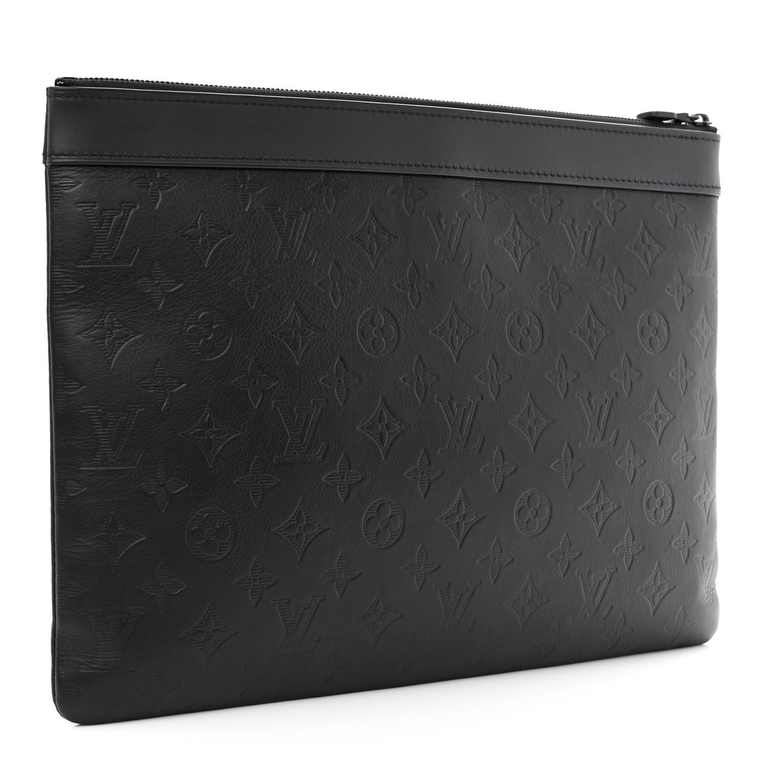 Louis Vuitton Calfskin Monogram Shadow Discovery Pochette Black 3 of 10