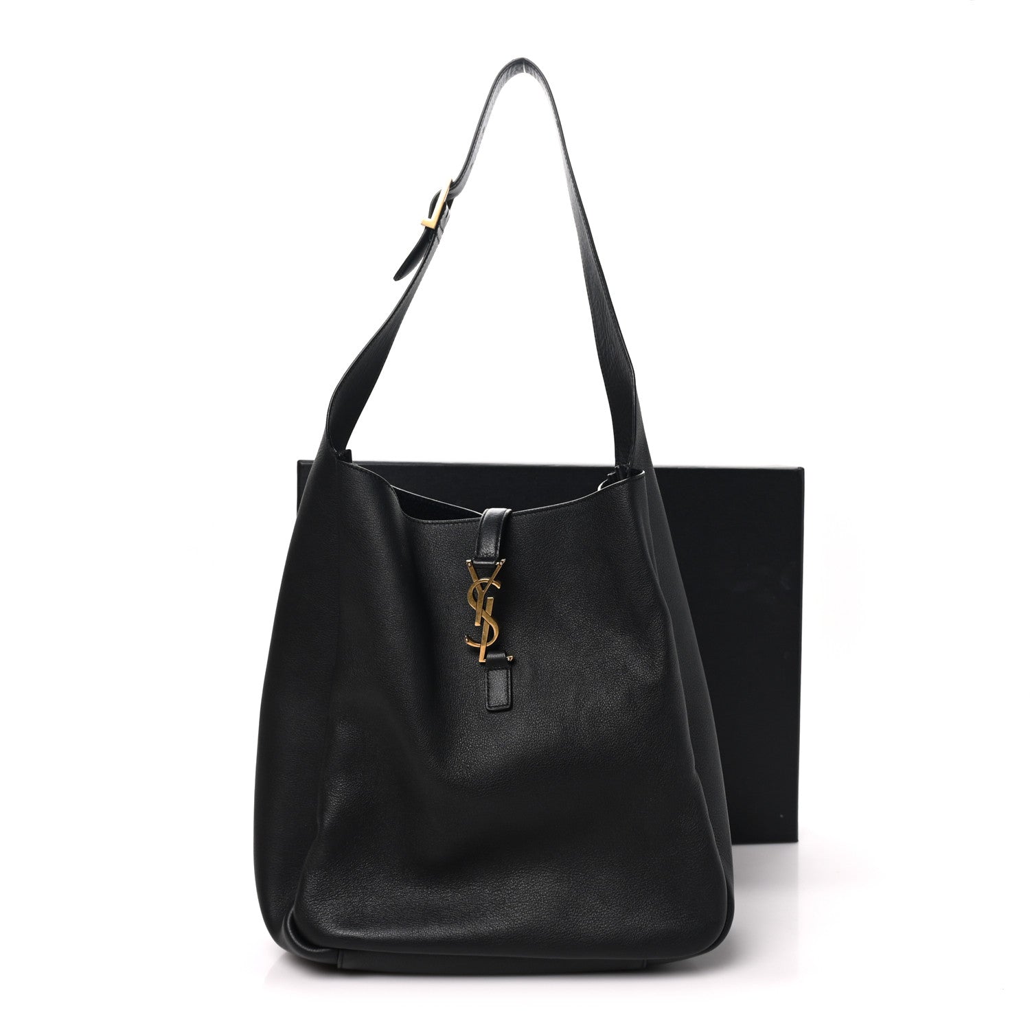Saint Laurent Smooth Calfskin Large Le 5 A 7 Soft Hobo Black 10 of 10