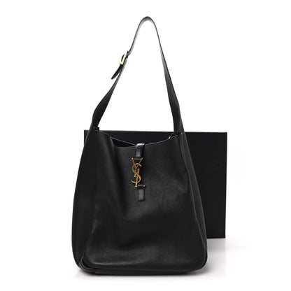 Saint Laurent Smooth Calfskin Large Le 5 A 7 Soft Hobo Black 10 of 10