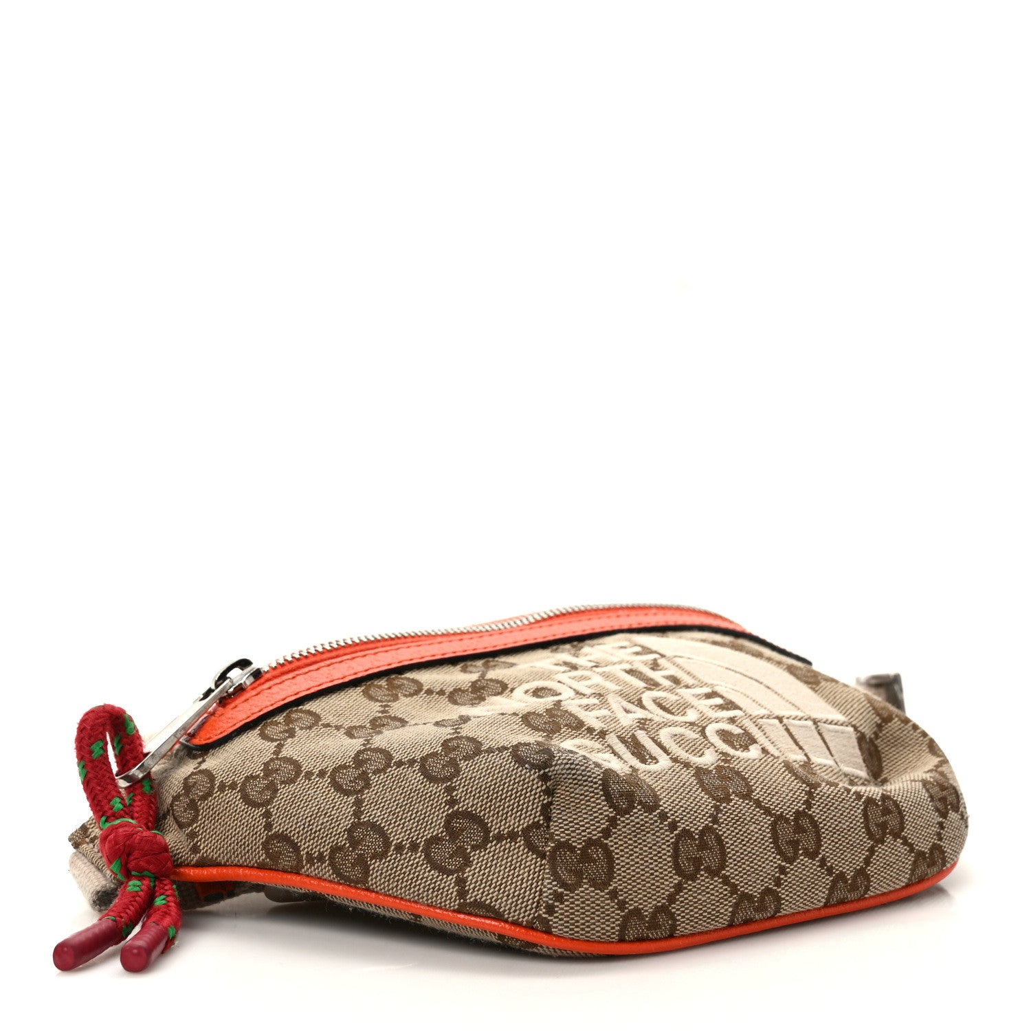 Gucci X THE NORTH FACE Monogram Textured Dollar Calfskin Embroidered Belt Bag Beige Ebony Mystic White Deep Orange 4 of 10