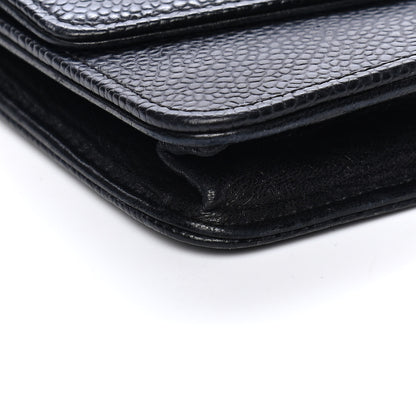 Chanel Caviar Timeless CC Wallet On Chain WOC Black 8 of 10