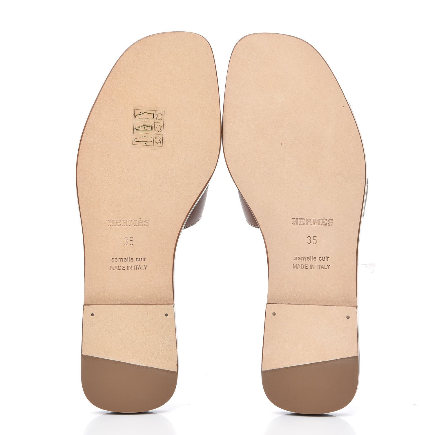 Hermes Box Calfskin Oran Sandals 35 Gold 5 of 10