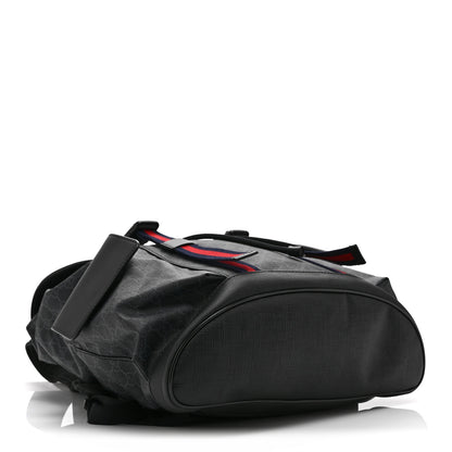 Gucci Soft GG Supreme Monogram Calfskin Web Double Buckle Backpack Black 4 of 10