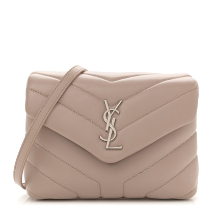 Saint Laurent Calfskin Y Quilted Monogram Toy Loulou Crossbody Bag Light Natural 1 of 11