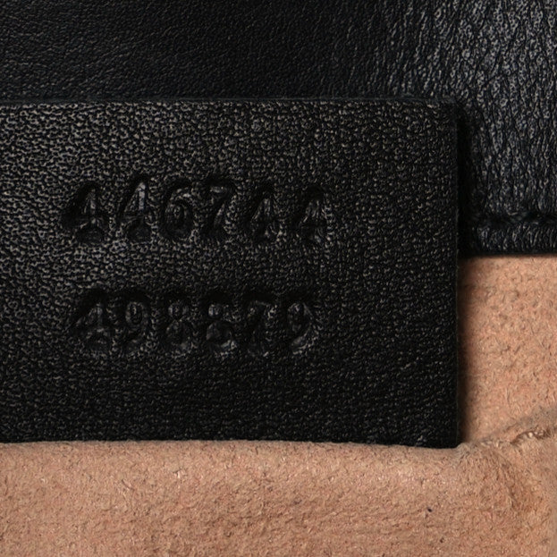 Calfskin Matelasse Mini GG Marmont Shoulder Bag Black