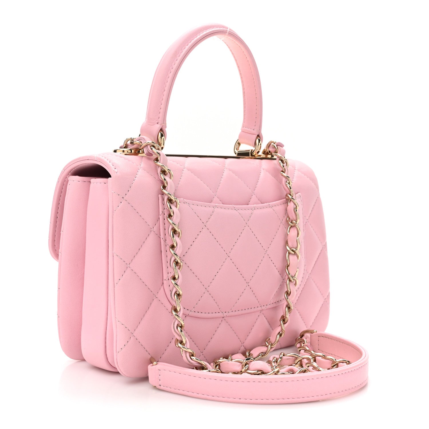 Chanel Lambskin Quilted Small Trendy CC Flap Dual Handle Bag Light Pink 3 of 14