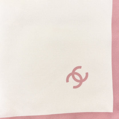 Chanel Silk CC Square Square Ecru Light Pink 2 of 3