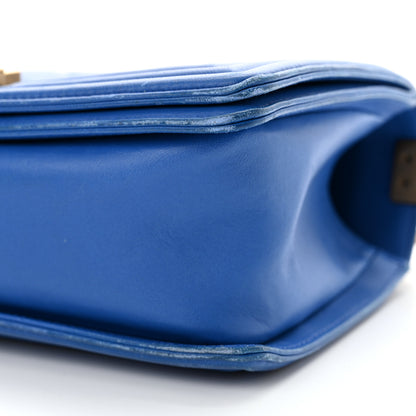 Chanel Lambskin Quilted Medium Boy Flap Blue 10 of 17