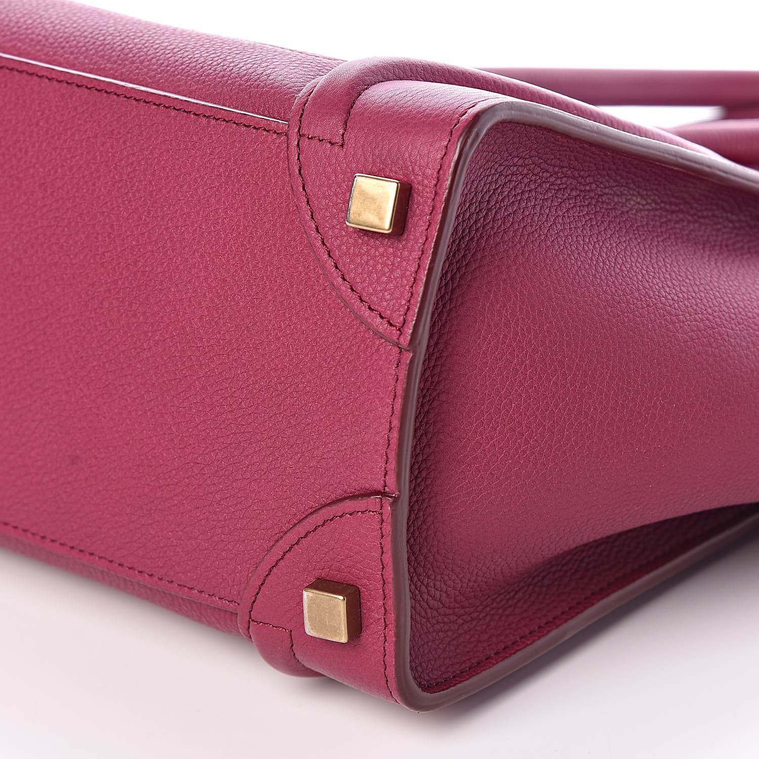 Celine Baby Drummed Calfskin Micro Luggage Plum 15 of 15