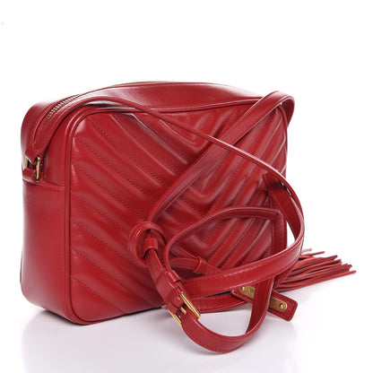 Saint Laurent Calfskin Matelasse Monogram Lou Camera Bag Rouge Eros 3 of 7