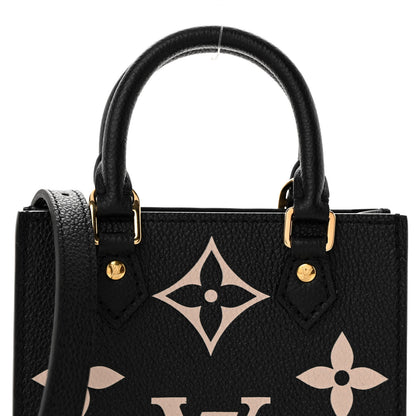 Louis Vuitton Empreinte Monogram Giant Petit Sac Plat Black Beige 7 of 9