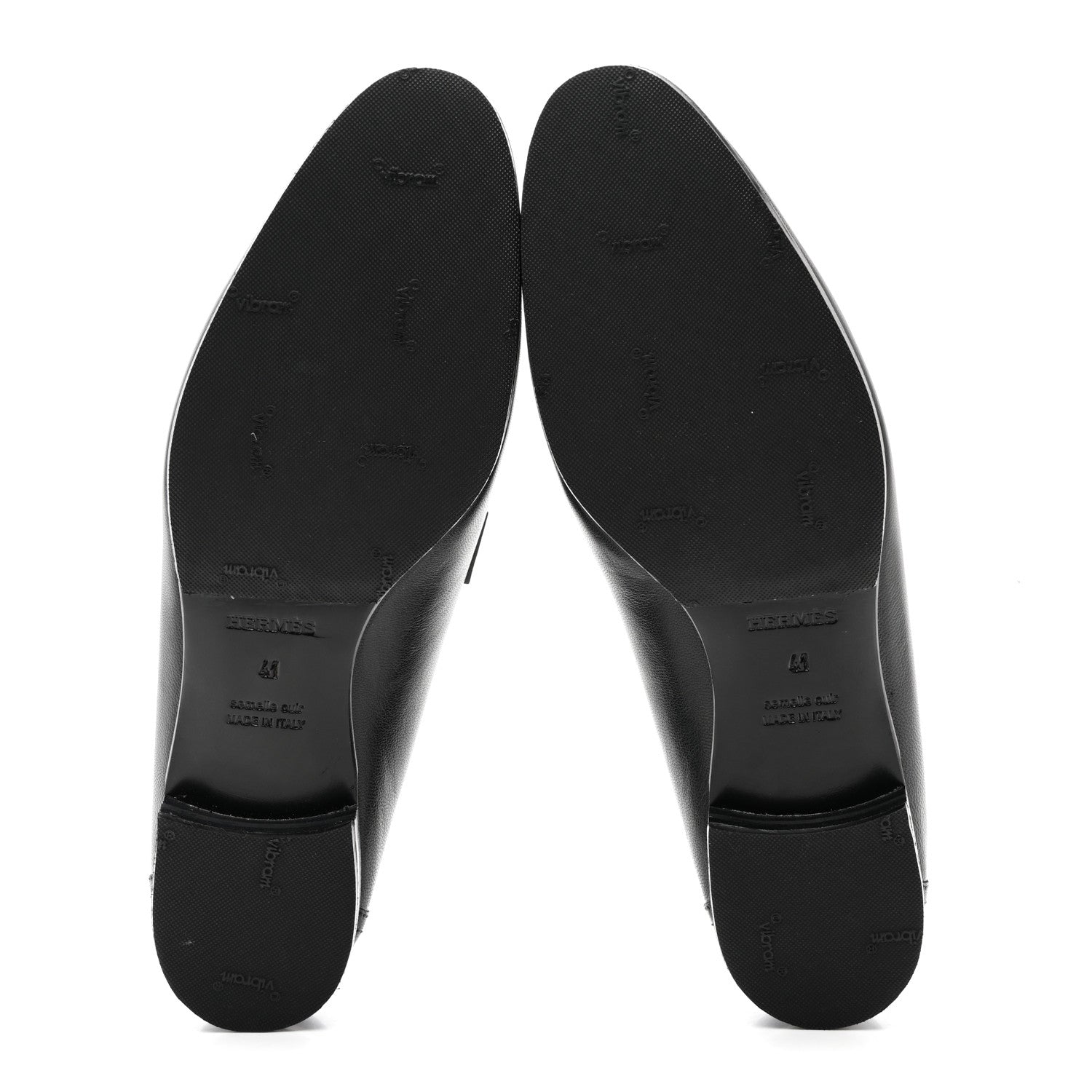 Hermes Goatskin Womens Royal Loafers 41 Black 5 of 9