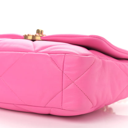 Chanel Lambskin Quilted Medium Chanel 19 Flap Pink 10 of 10