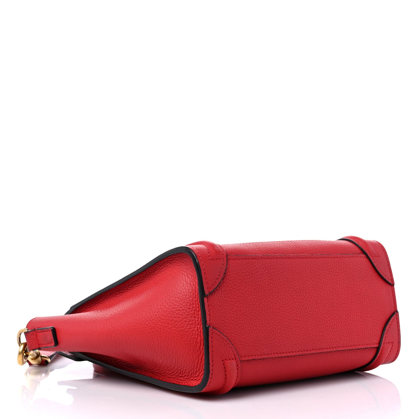 Drummed Calfskin Nano Luggage Red