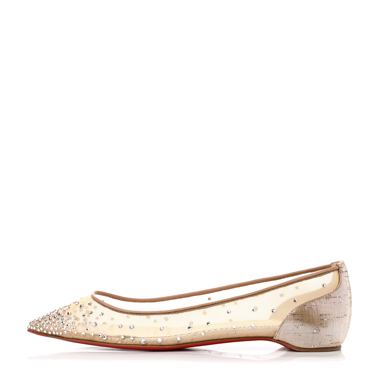Crystal Strass Follies Flats 37.5 Silver
