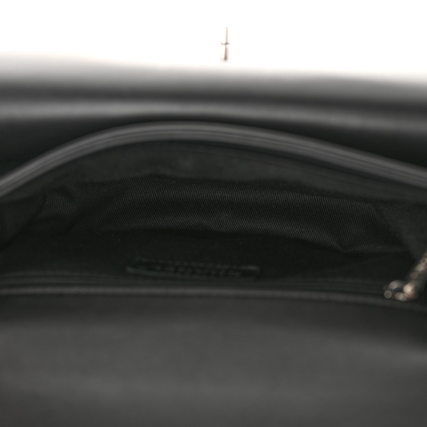 Calfskin Coco Eyelets Small Flap Bag Black