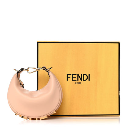 Fendi Vitello Grace Matte Nano Fendigraphy Hobo Charm Light Rose 13 of 13