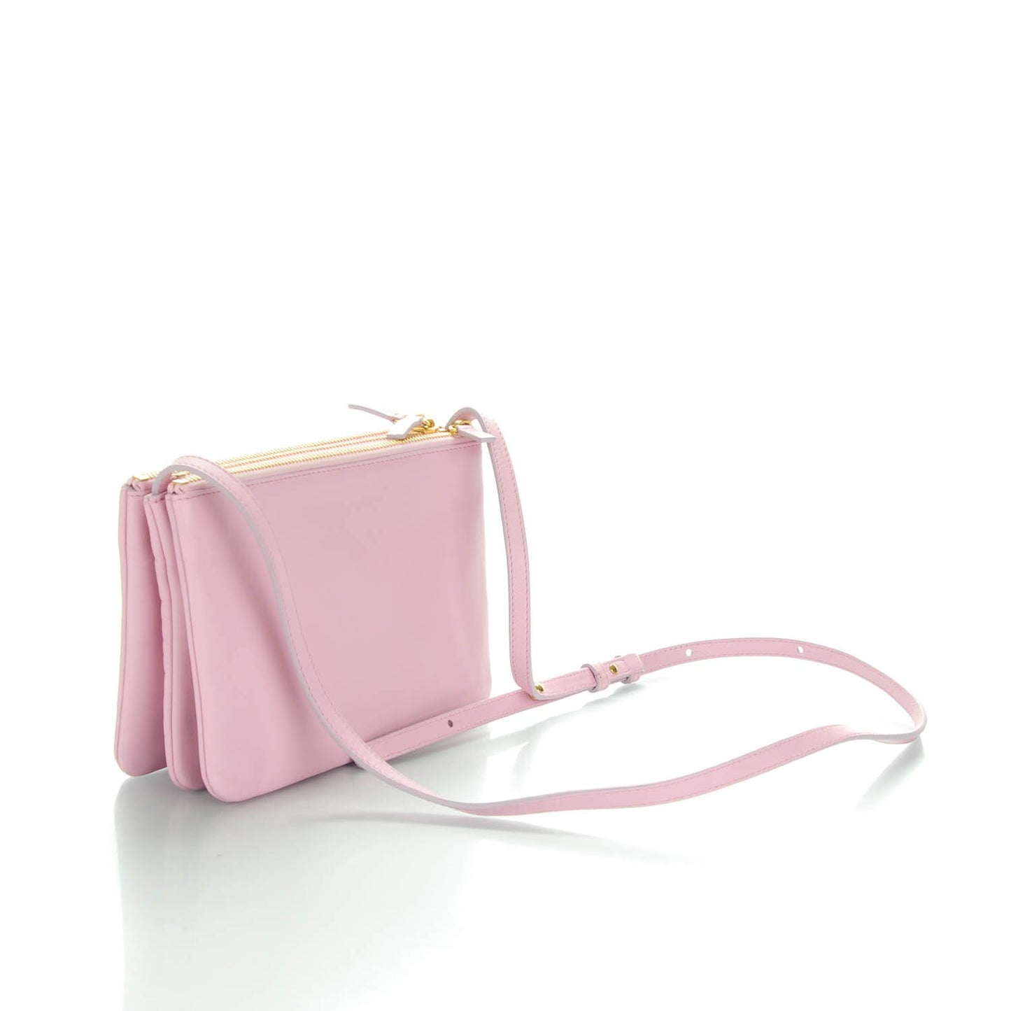 Lambskin Small Trio Crossbody Bag Pink