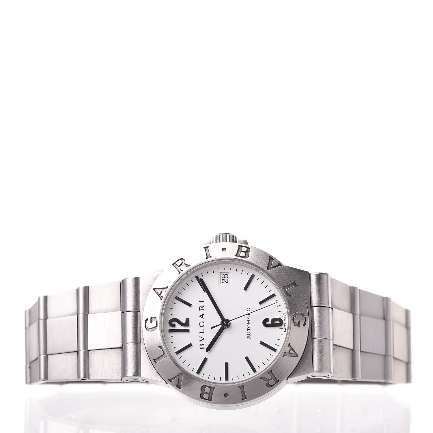 Bulgari Stainless Steel 35mm Diagono Automatic Watch 3 of 8
