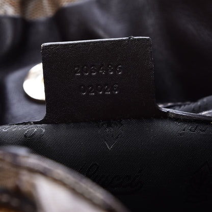 Gucci Crystal Monogram Small Hysteria Tote Dark Brown 8 of 8